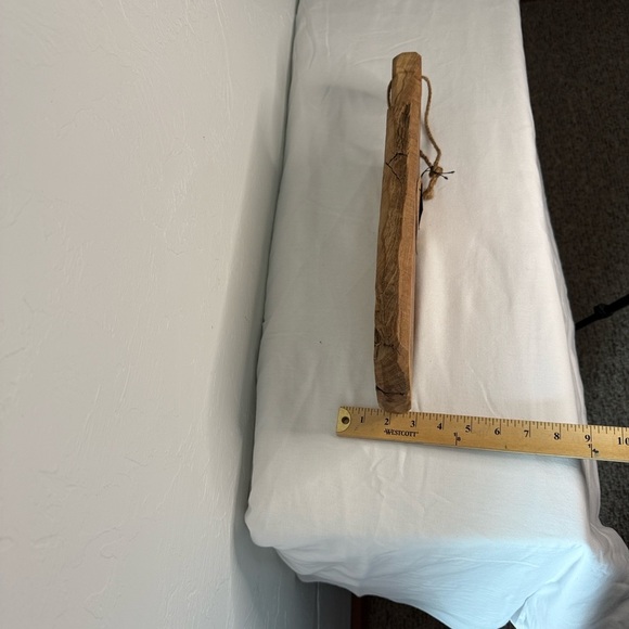 Creative Co-Op Teak Wood Board with Rope - Picture 3 of 8